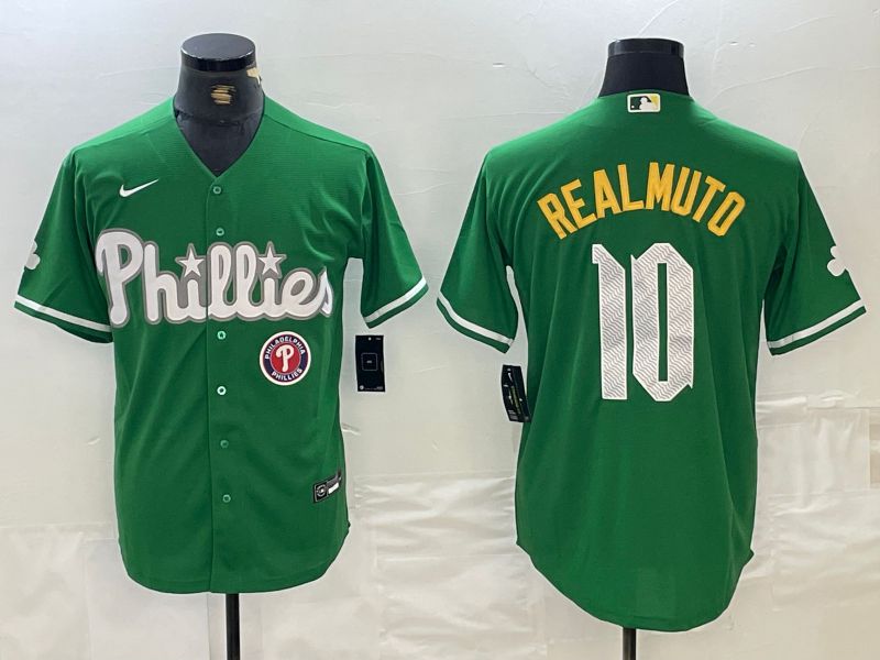 Men Philadelphia Phillies #10 Realmuto Green Fashion Edition Nike 2024 MLB Jersey style 2->->MLB Jersey